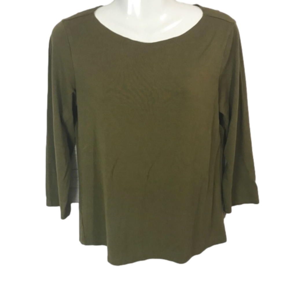 Eileen Fisher | Olive green shirt size small